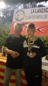 Jesús Trasmotan, delegat de Mar Costa, amb el bisbalenc Aitor Pedrola