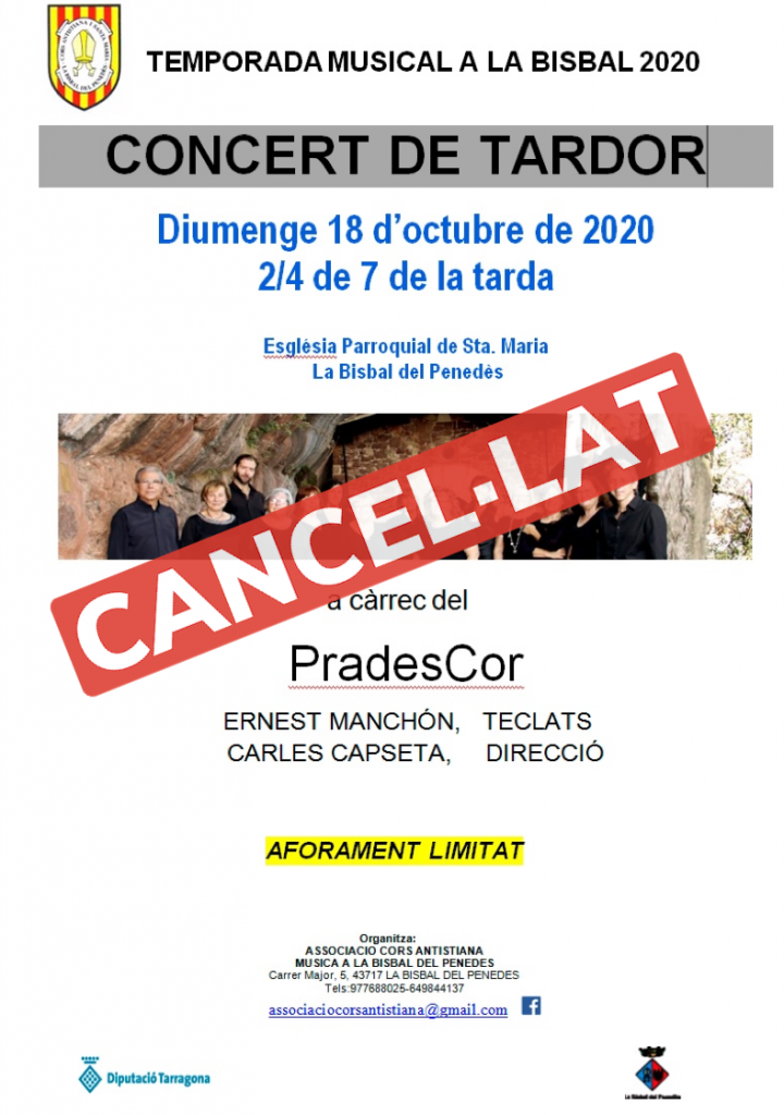 CONCERT PRADES COR CANCELLAT