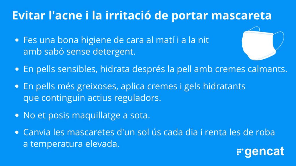 recomanacions acne i irritaci0 mascareta