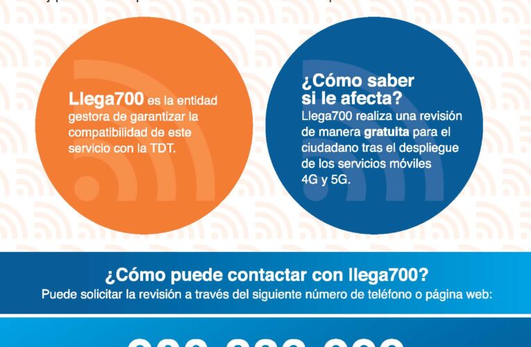 Nou avís de Llega 700 per possibles incidències en la TDT