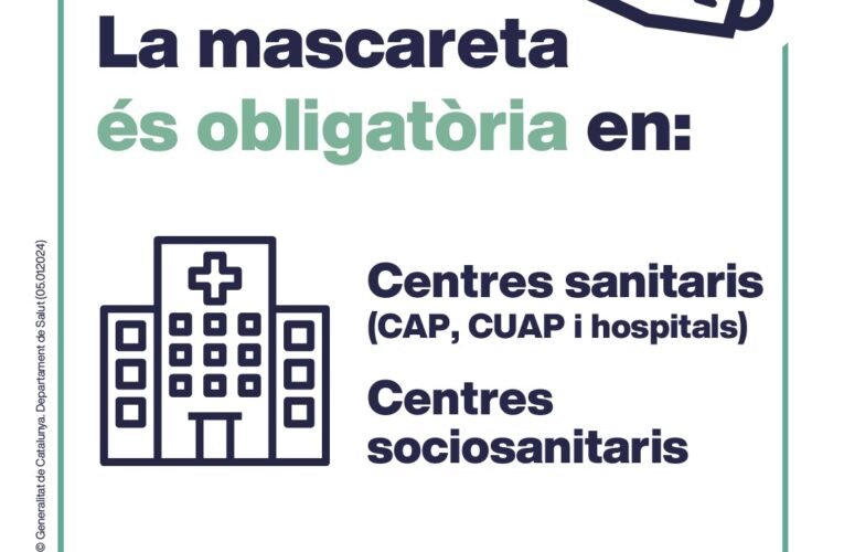 Ús obligatori de la mascareta als centres i serveis sanitaris per a la prevenció i el control d’infeccions