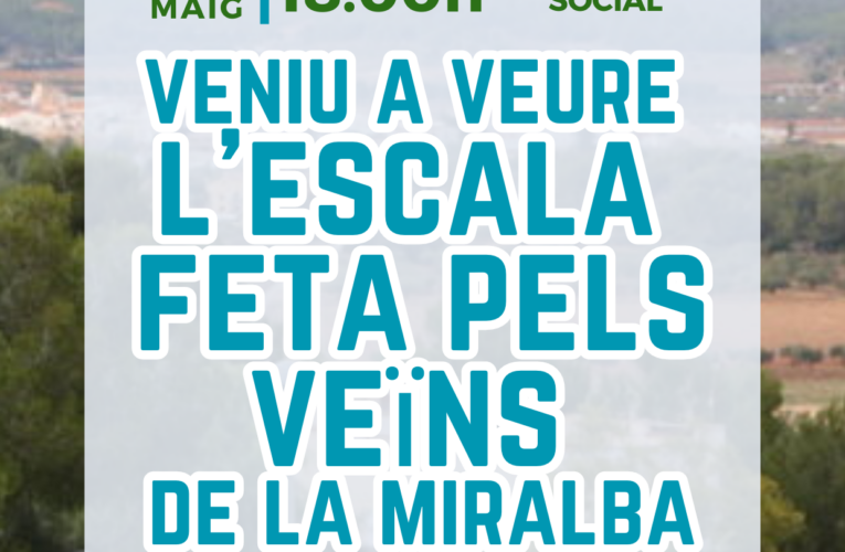 El divendres 31 de maig podreu visitar la nova escala de la Miralba i gaudir d’un berenar i sopar i d’una actuació musical
