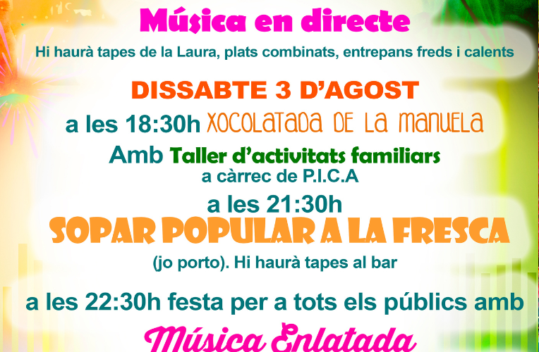 Festa de Can Gordei: divendres 2 i dissabte 3 d’agost