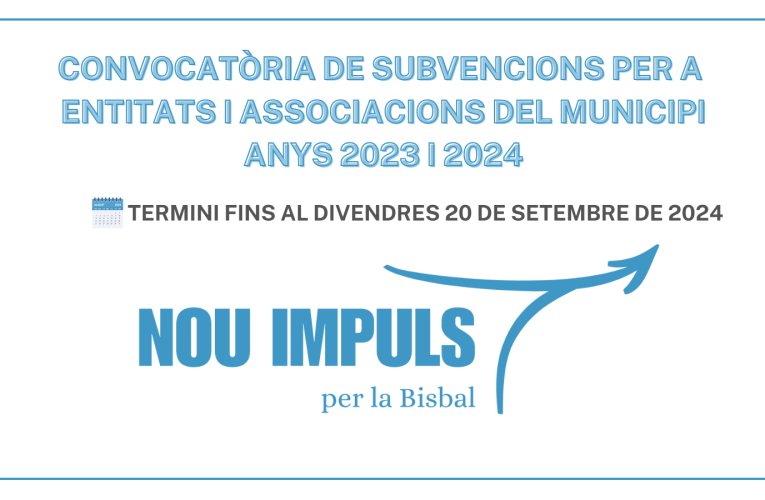 Ampliació del termini per a la presentació de sol·licituds per a les subvencions en matèria de cultura [Fins al 20 de setembre]