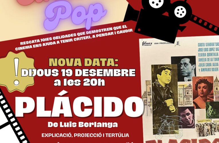 Aquest dijous torna el Club Cinema Pop al CMC amb “Plácido” de Berlanga