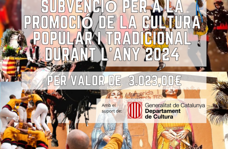 La Bisbal del Penedès ha rebut una subvenció destinada a la promoció de la cultura popular i tradicional