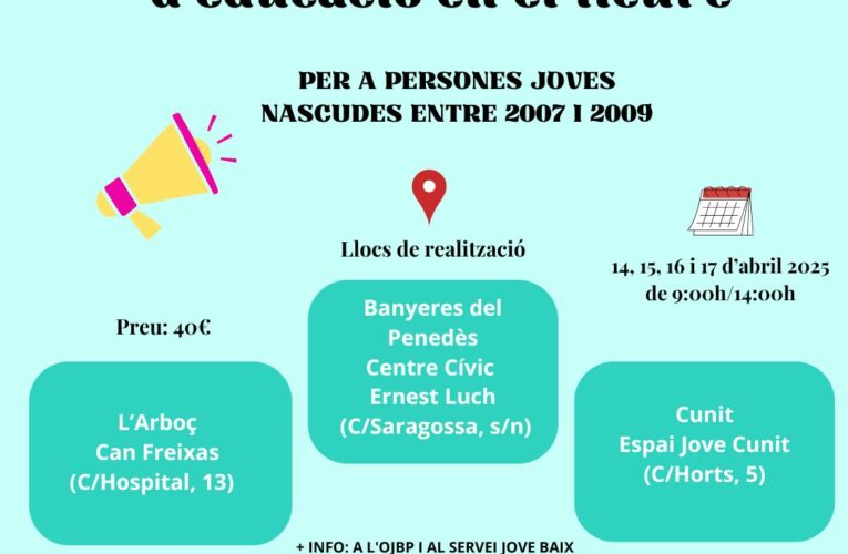 Nou curs de premonitor/es d’educació en el lleure (nascuts entre el 2007 i el 2009)
