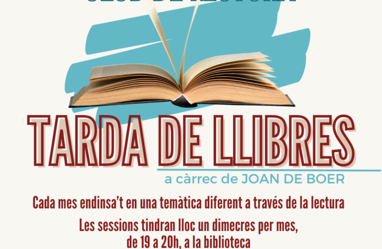 Nou club de lectura a la Biblioteca pública: inici dimecres 5 de març a les 19h