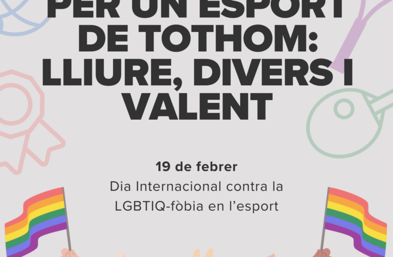 Dia Internacional contra la LGBTIQ-fòbia en l’esport