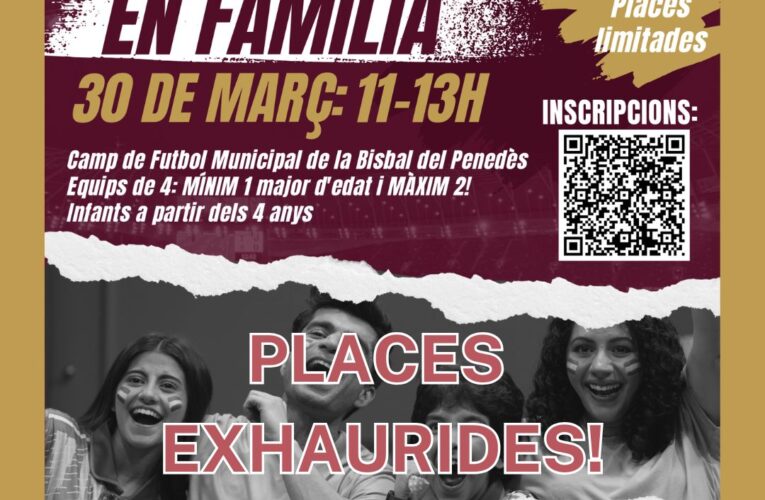 El 30 de març se celebrarà una nova edició dels Reptes Esportius en Família a la Bisbal del Penedès