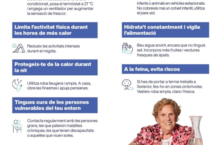 Avís per calor – Consells per evitar riscos relacionats amb la calor