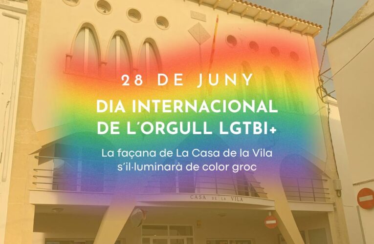 Avui, amb motiu del Dia internacional de l’Orgull LGTBI+, la façana de l’Ajuntament s’il·luminarà de color groc