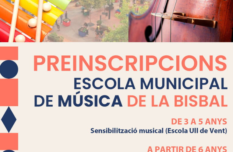 Obertes les preinscripcions per a l’Escola Municipal de Música de la Bisbal del Penedès