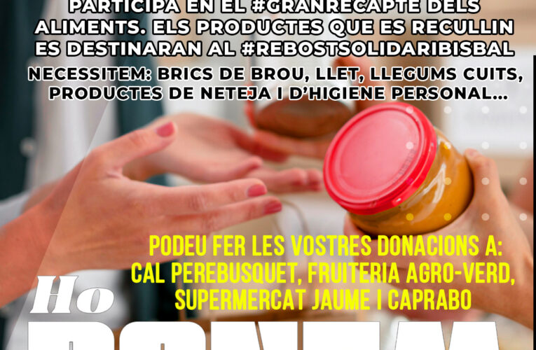 Gran Recapte d’Aliments: 7, 9 i 9 de novembre