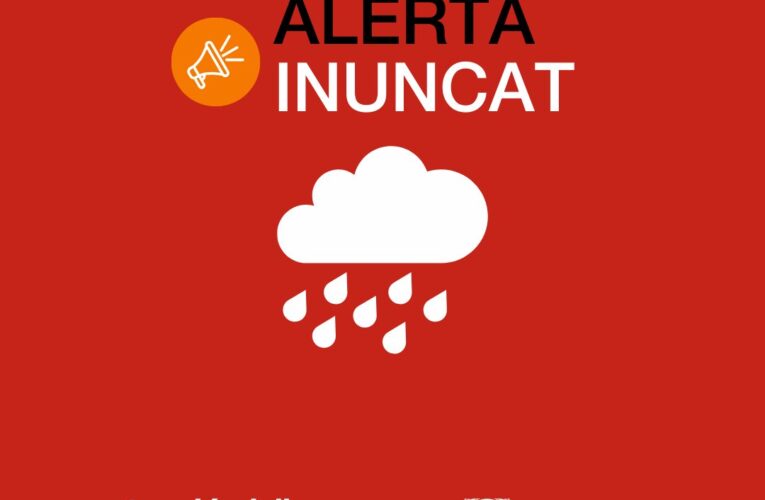Activada l’alerta INUNCAT per pluges intenses