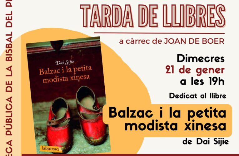 El dimecres 21 de gener comença la nova temporada del club de lectura ‘Tarda de llibres’ amb Joan de Boer