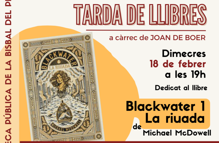 El dimecres 18 de febrer la biblioteca acollirà una nova sessió del club de lectura “Tarda de llibres”