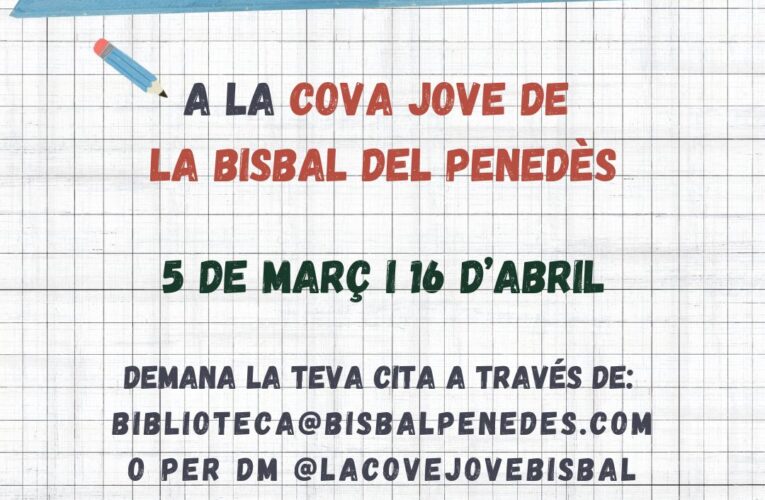 Els dies 5 de març i 16 d’abril ‘La Cova Jove’ acollirà el servei d’assessorament acadèmic per a joves i les seves famílies