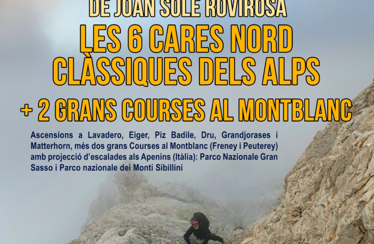 Aquest divendres 6 de març, a les 20 h el CMC acollirà la projecció de l’audiovisual Les 6 cares nord clàssiques dels Alps + 2 grans courses al Montblanc