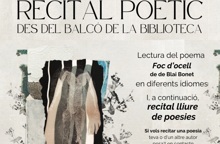 La Bisbal del Penedès celebrarà el Dia Mundial de la Poesia (21 de març) amb un recital des del balcó de la Biblioteca