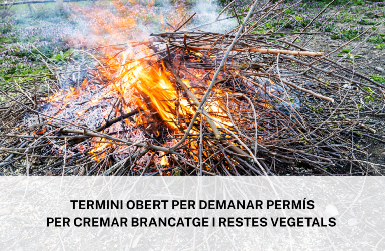 Obert el termini per demanar permís per cremar brancatge i restes vegetals