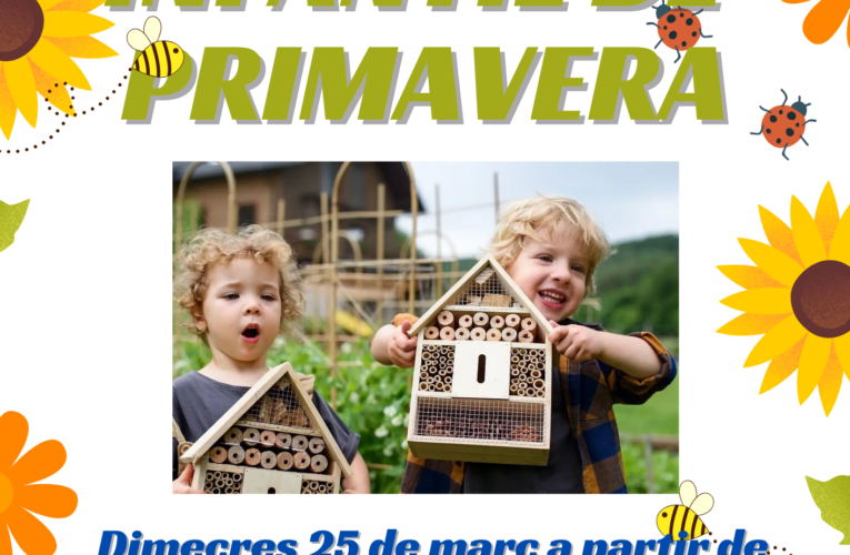 Famílies! El dimecres 25 de març podreu gaudir del taller infantil de primavera a la Biblioteca