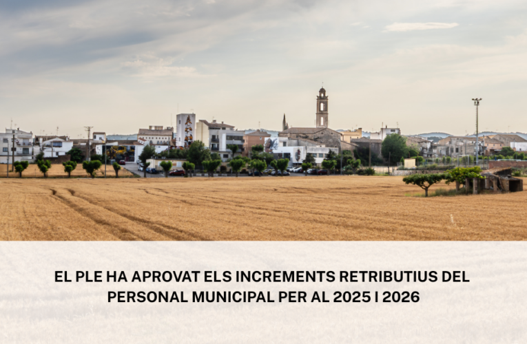 El Ple ordinari del 16 de març va aprovar els increments retributius del personal municipal per al 2025 i 2026