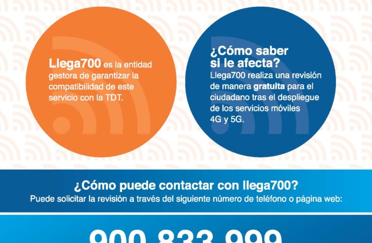 Nou avís de Llega700 per possibles incidències en la recepció de la TDT