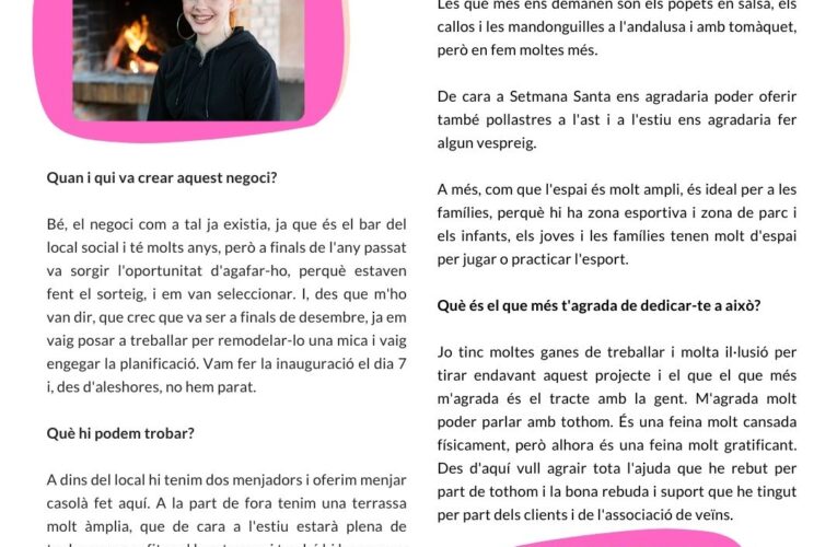 Entrevista a la Sheila Moreno del Bar l’Esplai