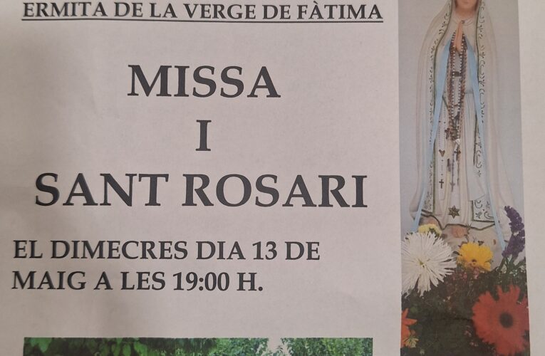 Celebració de la Festivitat de la Verge de Fàtima a l’ermita
