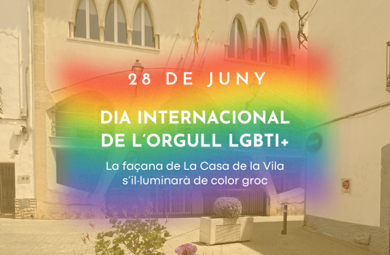 La Bisbal del Penedès commemora el Dia Internacional de l’Orgull LGBTI+ amb la il·luminació de l’Ajuntament