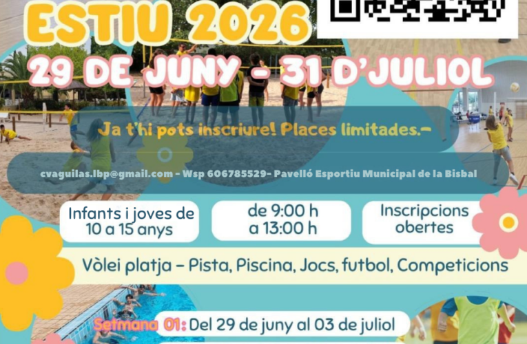 El Club Vòlei Àguilas organitza una nova edició del Campus Vòlei d’estiu a la Bisbal del Penedès