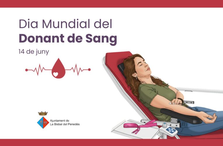 La Bisbal del Penedès commemora el Dia Mundial del Donant de Sang amb la il·luminació de la Casa de la Vila