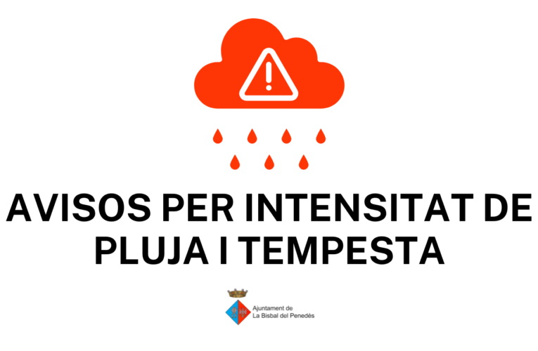 El Servei Meteorològic de Catalunya ha activat un avís per intensitat de pluja per al vespre i la nit de dissabte i la matinada de diumenge