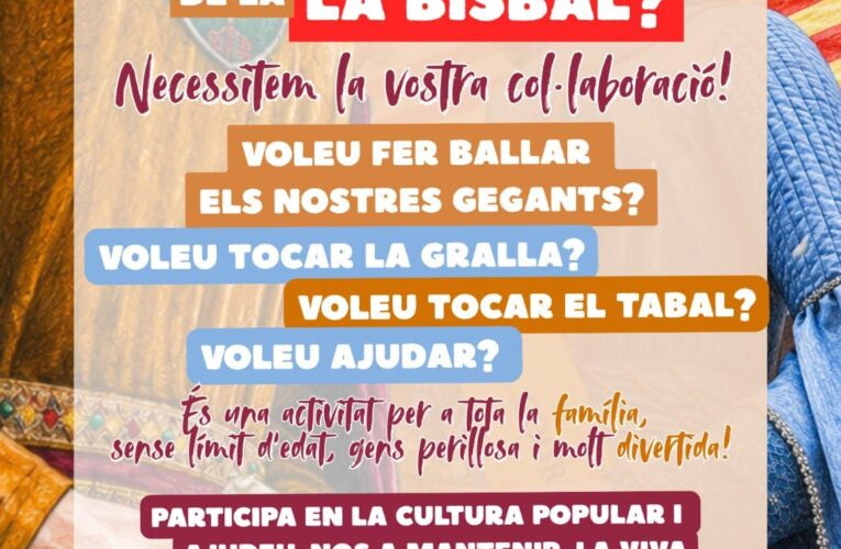 La Colla de Gegants i Grallers de la Bisbal del Penedès busca nous membres