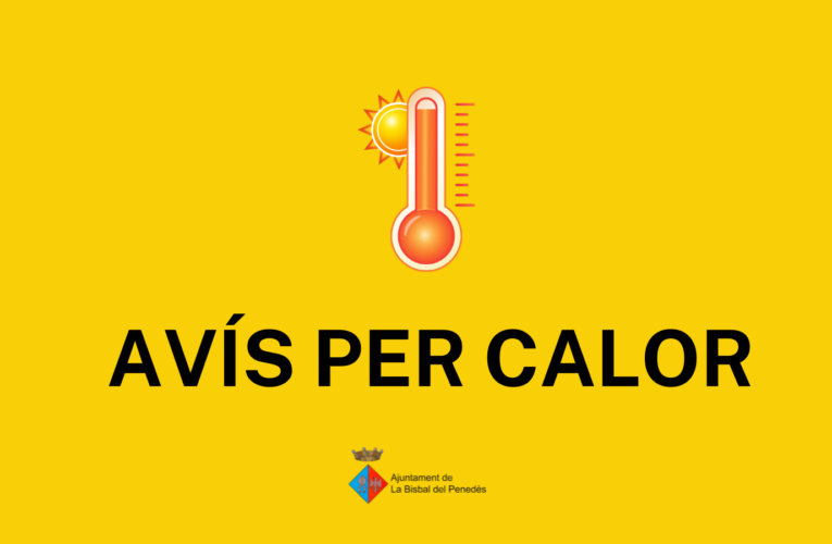 S’ha publicat un avís per calor diürna per als dies 7, 8 i 9 de juliol al Baix Penedès
