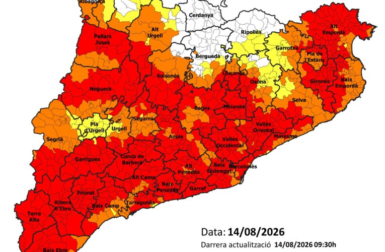 La Bisbal del Penedès es troba en nivell 3 del Pla Alfa per perill molt alt d’incendi forestal