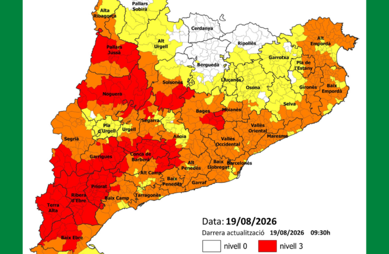 La Bisbal del Penedès es manté en nivell 2 del Pla Alfa: cal no abaixar la guàrdia i continuar extremant les precaucions davant del risc d’incendi