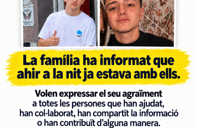 ACTUALITZACIÓ | El jove desaparegut ja ha aparegut i es troba amb la família