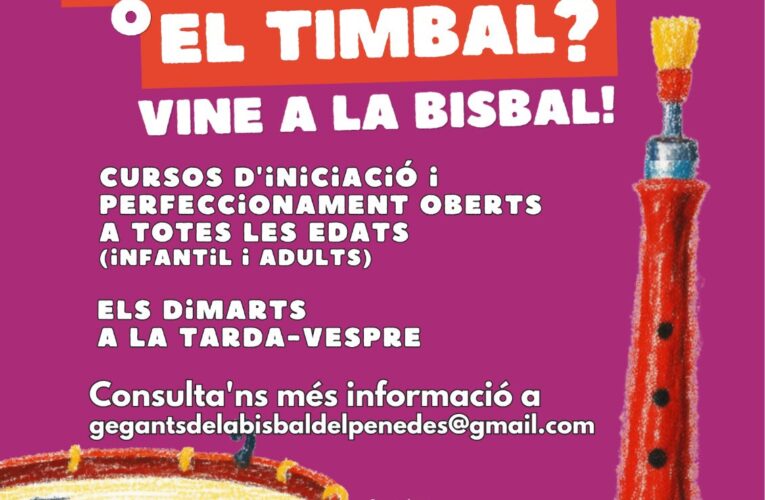 Cursos de gralla i timbal oberts a infants i adults a la Bisbal del Penedès