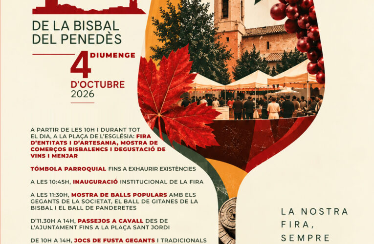 La Fira de la Bisbal del Penedès se celebrarà el diumenge 4 d’octubre amb activitats durant tot el dia