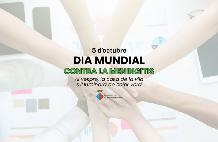 La Bisbal del Penedès se suma al Dia Mundial de la Meningitis il·luminant de verd la façana de la Casa de la Vila el dilluns 5 d’octubre